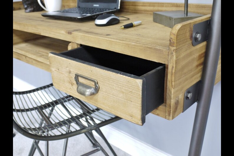 Computer/Laptop Desk with 2 Ladder-Style Shelves Home/Office | Etsy