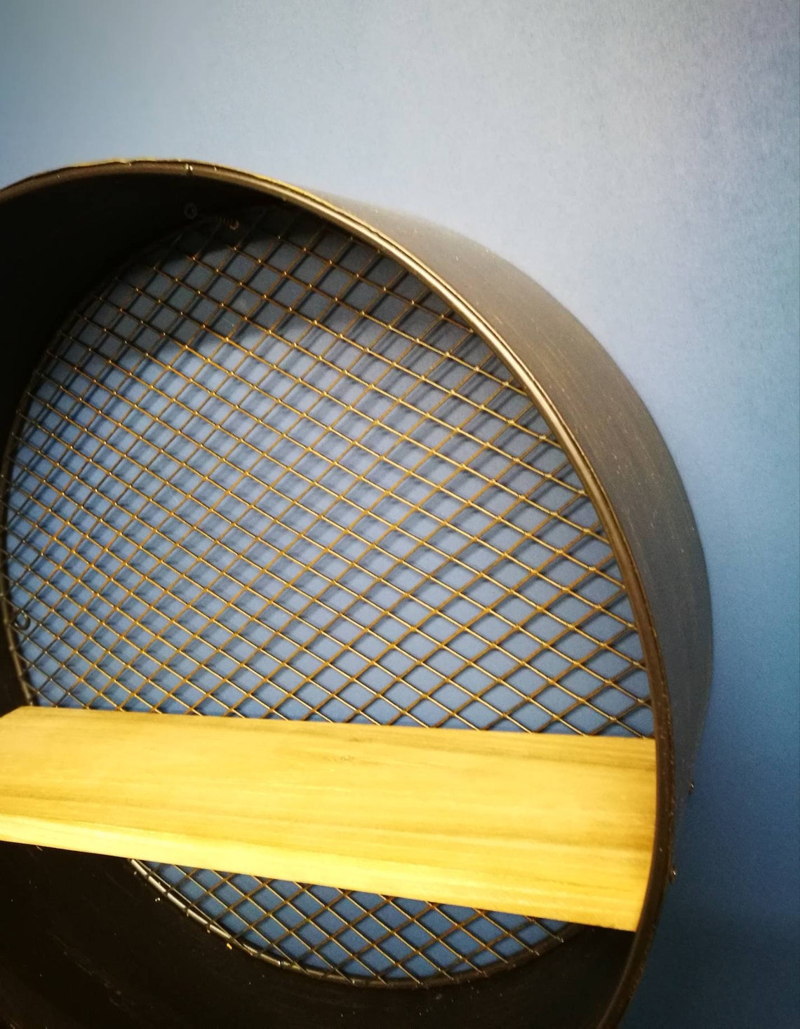 Wire Mesh Wall Mounted Circular Shelving Unit Round Metal & Etsy UK
