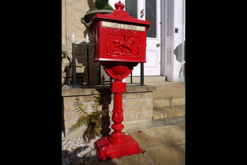 Vintage Cast Aluminum Pedestal Mailbox Durable & Rustproof Etsy