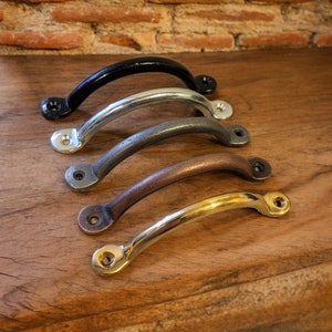 Rainbow Drawer Handle | Antique Iron, Copper, Brass, Chrome or Black Cupboard Door Bar Handle
