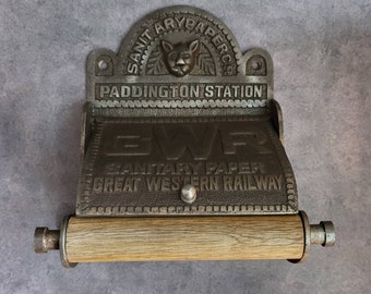 Antique Iron Toilet Roll Holder | Paddington Station Design | Vintage Style Toilet Roll Holder