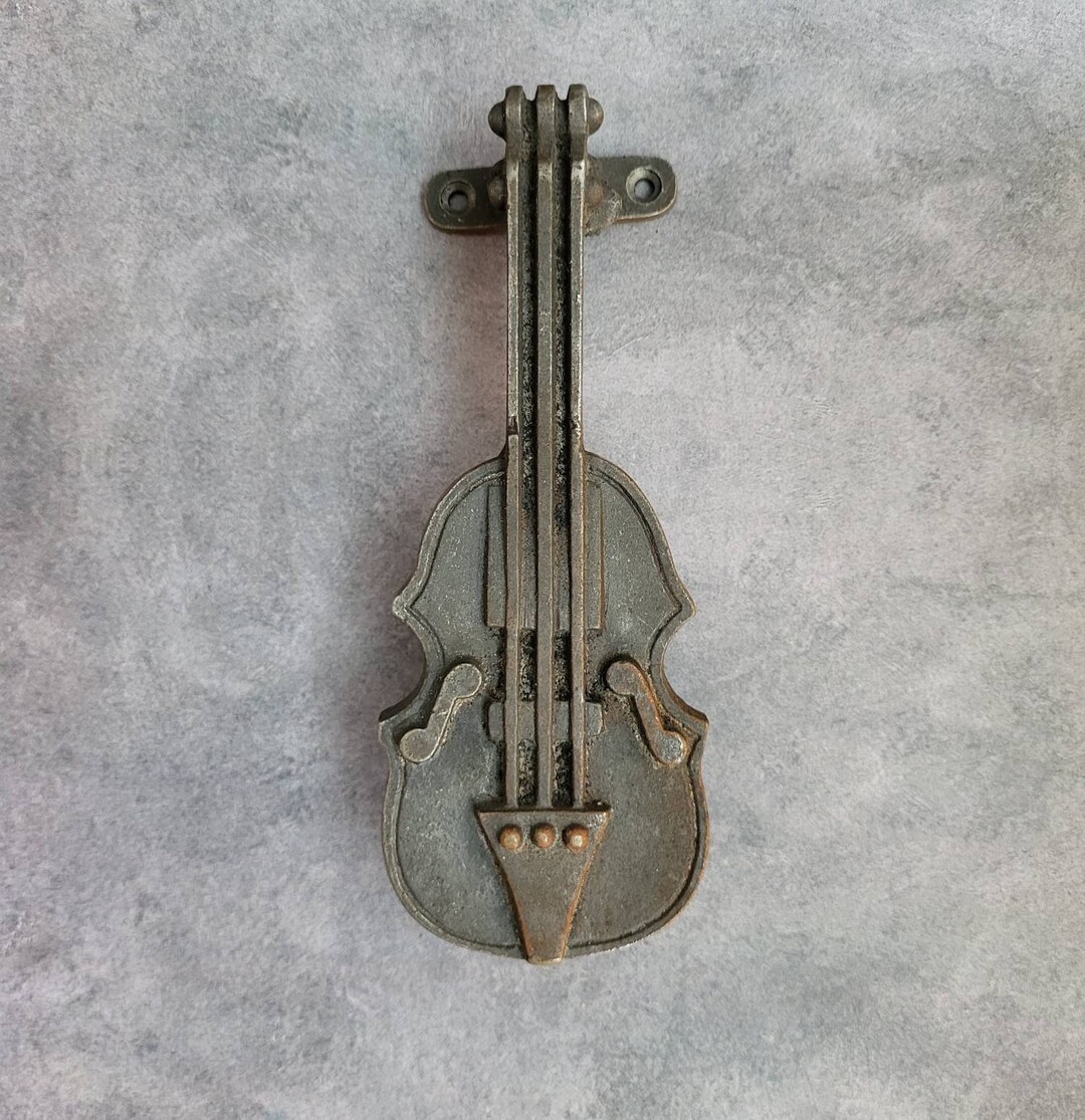 Violin Door Knocker Vintage Style Antique Bronze Musical Knocker Etsy