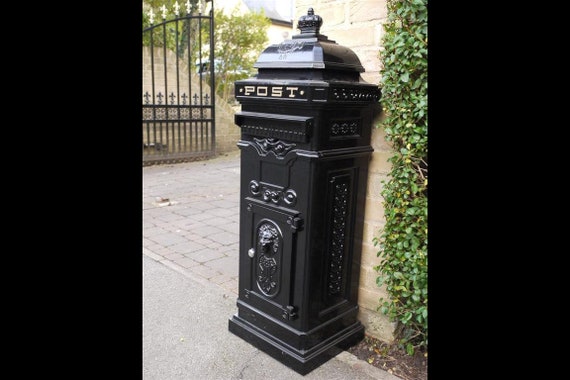 British Design Cast Aluminium Pillar Post Box, Free Standing Nostalgia Letter  Box With Lockable Doors, Black -  Israel