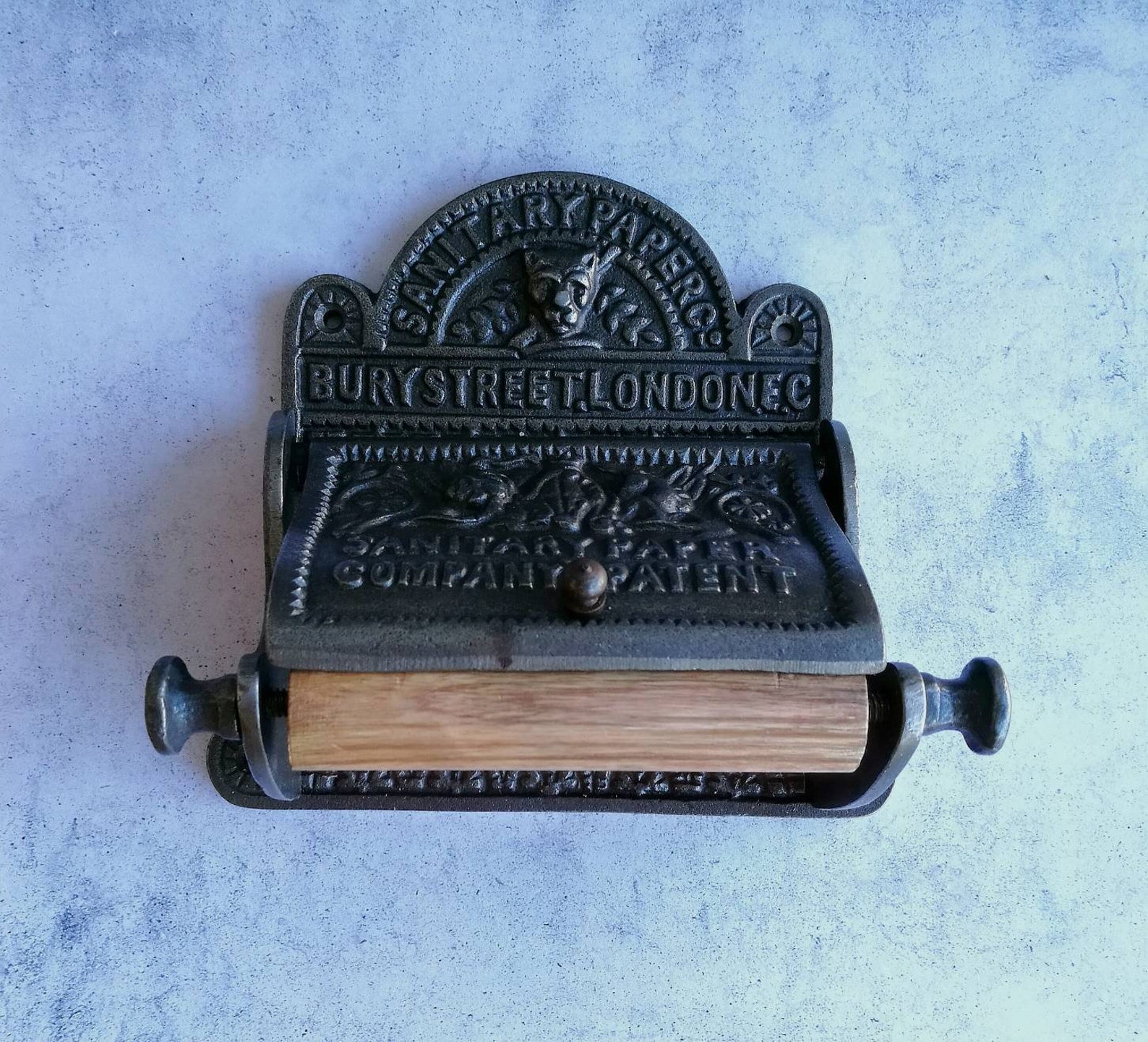 Antique Copper Toilet Roll Holder Bury Street London Design Etsy