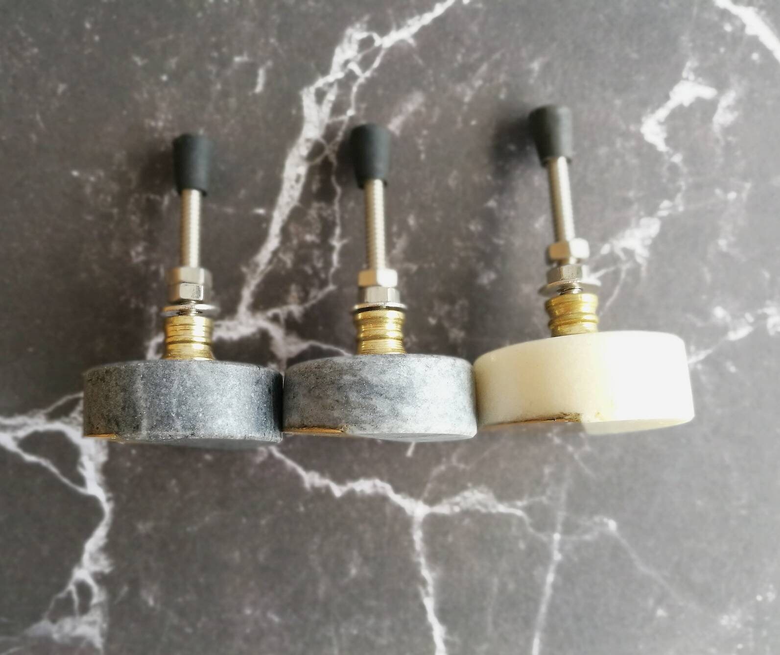 Marmorierte Stein und Messing geometrische Schrank Türgriff | Etsy