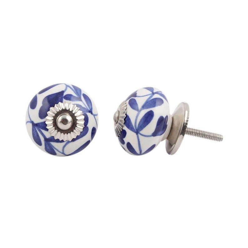 Blue Green Ceramic Cabinet Knobs Furniture Door Knobs, Various Designs China Drawer Pulls, Kitchen Cupboard Handles image 4