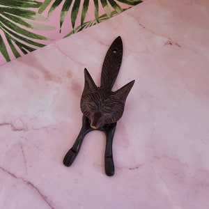 Hand Crafted Antique Bronze Fox Head Door Knocker | Vintage Style Antique Solid Brass Knocker