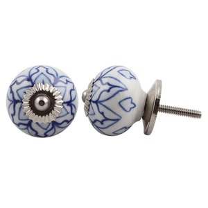 Blue Green Ceramic Cabinet Knobs Furniture Door Knobs, Various Designs China Drawer Pulls, Kitchen Cupboard Handles image 7