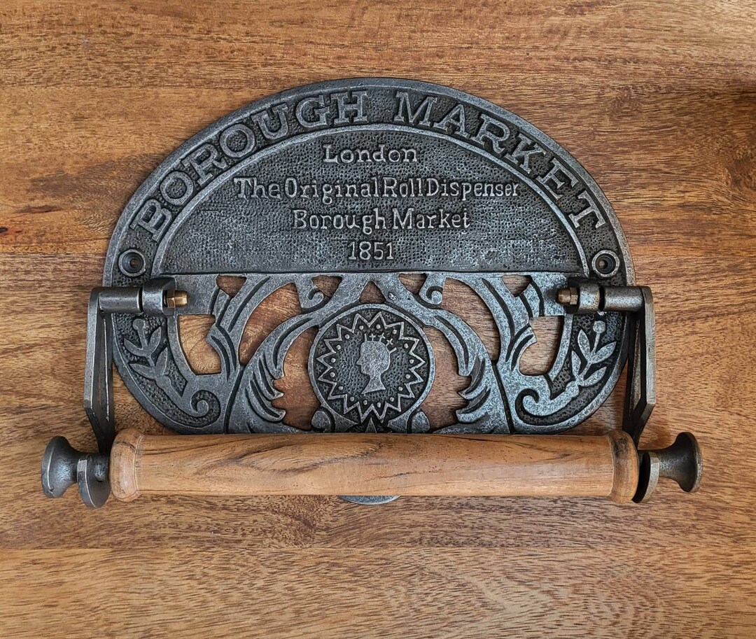 Antique Iron Kitchen Roll Holder London Borough Market Design Vintage ...