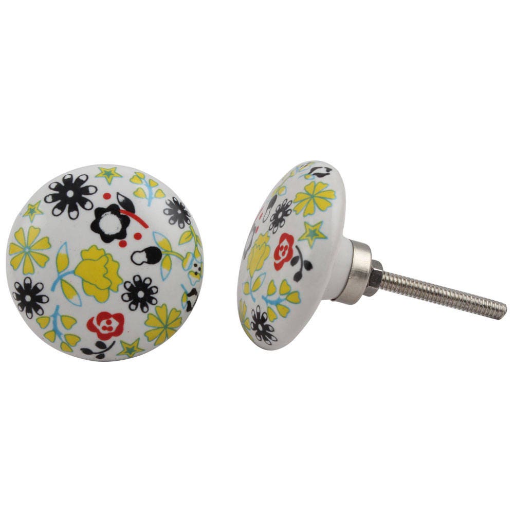 Ceramic Porcelain Door Knobs Various Multi Coloured Designs Etsy UK