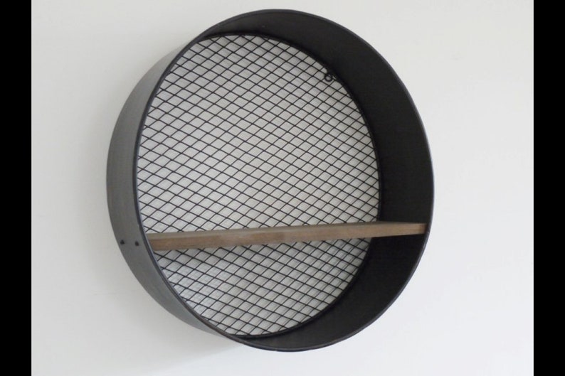 Wire Mesh Wall Mounted Circular Shelving Unit Round Metal & Etsy