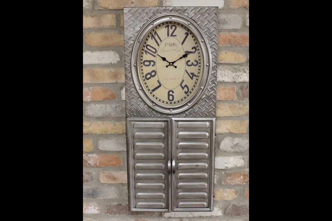 Rectangular Metal Clock with ArabicNumerals Wall Clock With Etsy