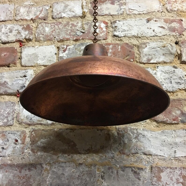 Retro Industrial Copper Lampshade Rustic Vintage Style Metal Etsy New