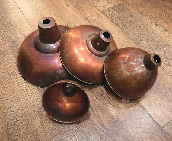 Retro Industrial Copper Lampshade Rustic Vintage Style Metal