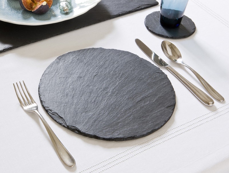 Round Linen Placemats Special Event Dinner Place Mats Natural