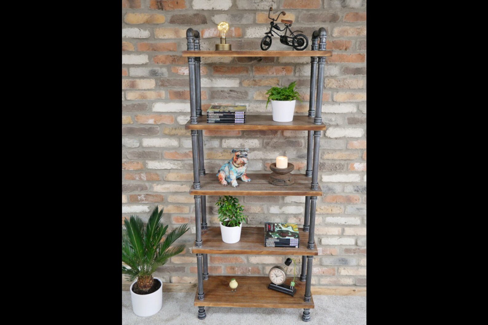 Industrial Style Pipe Shelves 5shelf Unit Display and Etsy UK