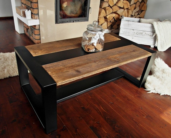 Rustic industrial cheap coffee table