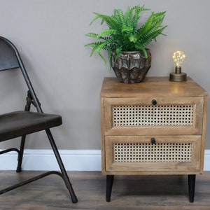 Bedside Table Mango Wood Etsy UK