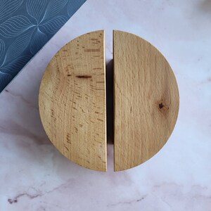 Hand Crafted Beech Cupboard Handle Wooden Cabinet Pull image 2