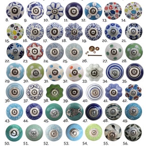 Blue Green Ceramic Cabinet Knobs Furniture Door Knobs Etsy
