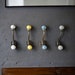 Shabby Chic Antique Bronze Iron Coat Hooks with Yellow, Grey, White & Cream Ceramic Balls | Metal and Porcelain Coat Hangers