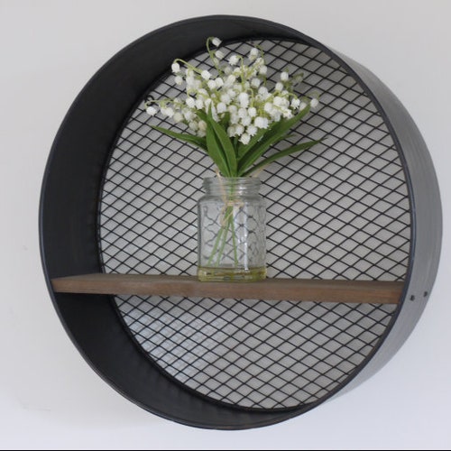 Wire Mesh Wall Mounted Circular Shelving Unit Round Metal & Etsy