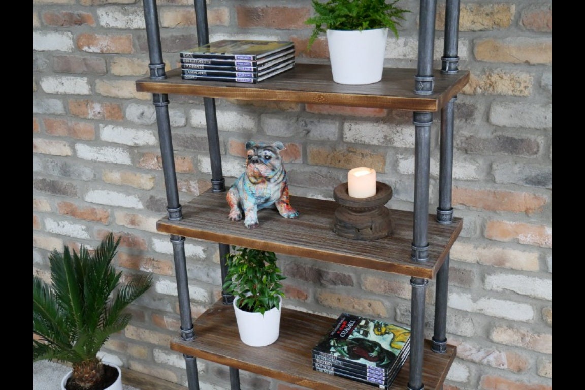 Industrial Style Pipe Shelves 5shelf Unit Display and Etsy UK