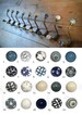 Shabby Chic Ceramic Knob Metal Coat Hooks with Various Coloured Porcelain China Door Knobs 