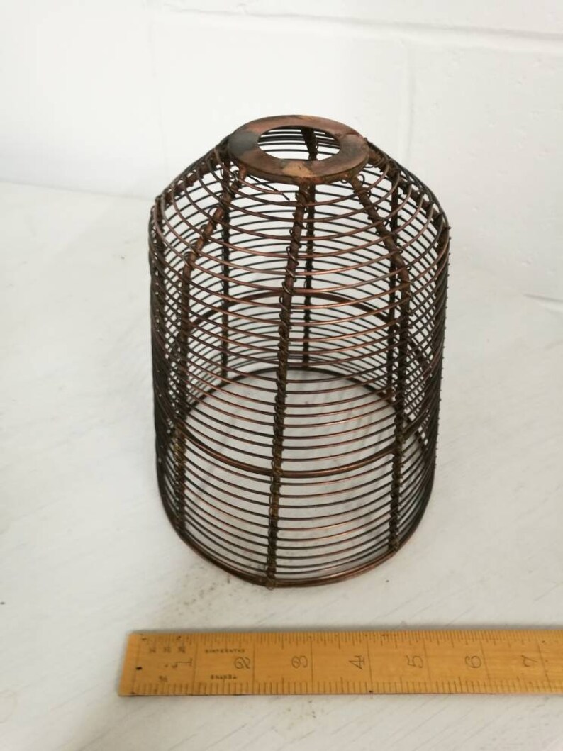 Metal Wire Lamp Shade Antique Copper Wirework Industrial Etsy