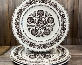 3 Wellsley by Wood & Sons Dinner Plates | Vintage