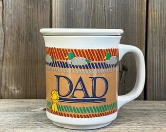 Vintage Covered DAD mug | 1980s | Giftco