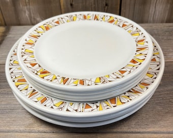 Set of 4 Ridgway Steelite 'Fanfare' Dinner & Side Plates | Hotel Ware | Vintage