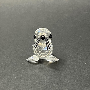 Vintage Swarovski Crystal Seal Pup Figurine