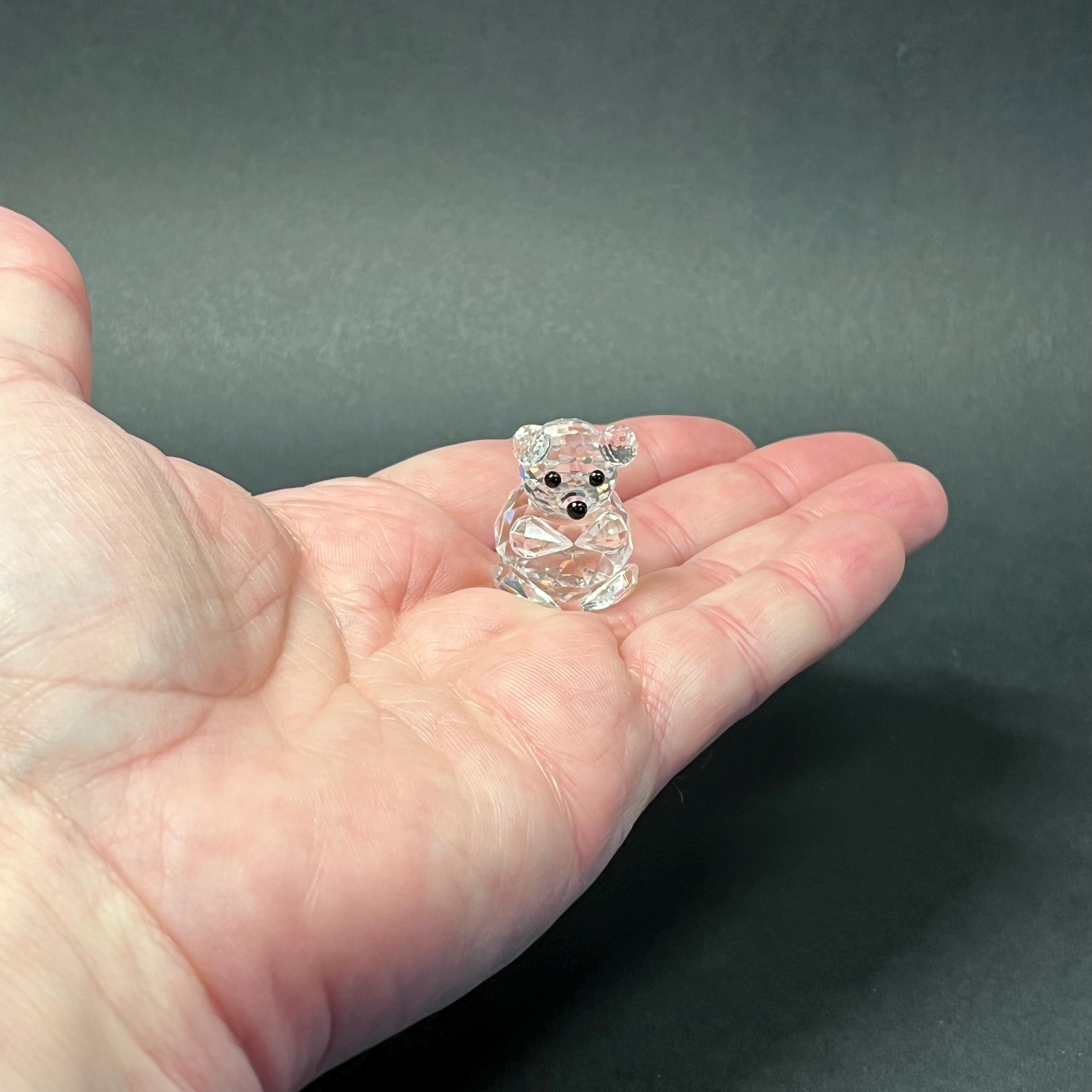 ヴィンテージ スワロフスキー クリスタル ミニ ベア フィギュア - Etsy