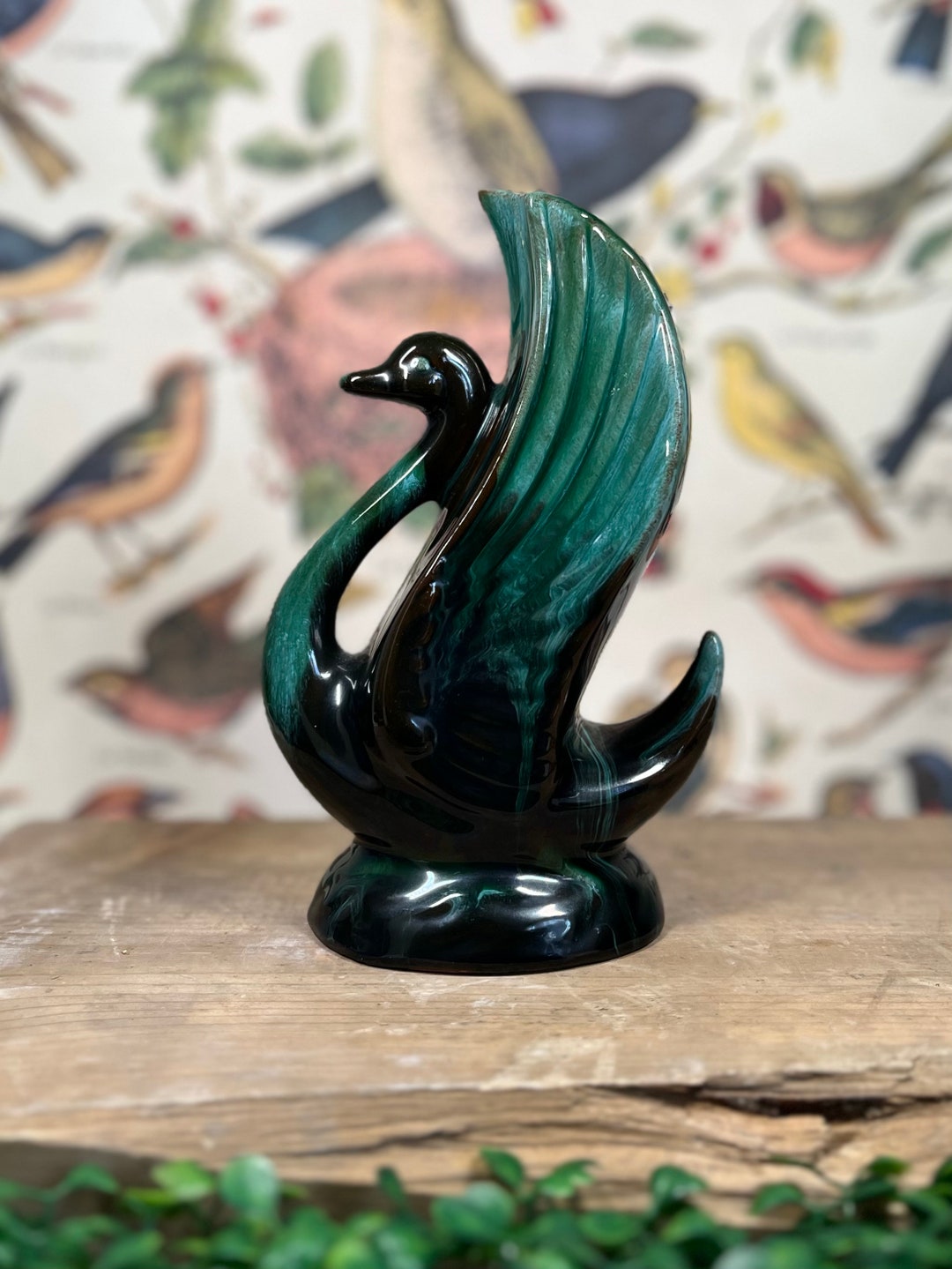 Blue Mountain Pottery Swan Vase Vintage Collectible Made in Canada Etsy