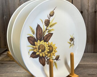 Three Vintage Johnson Brothers 'Pinecone' Dinner Plates