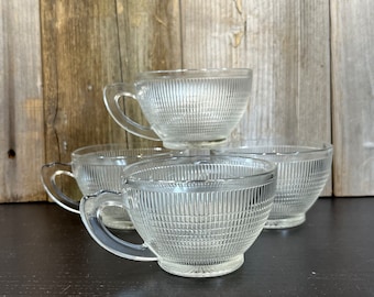 Ensemble de 6 tasses à café/thé Dominion glass « Saguenay » en verre transparent