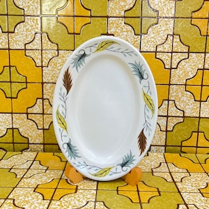 Vintage Duraline Small Oval Plate - Supervitrified - Grindley Hotelware