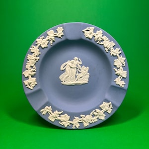 Vintage Wedgwood Ashtray-Jasperware - Blue & White