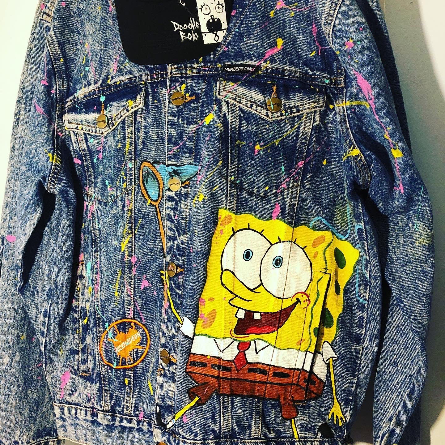 Spongebob Denim Jacket - Etsy