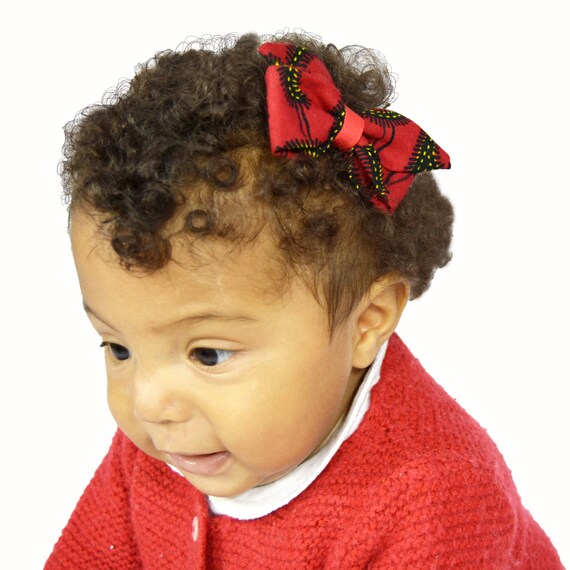 Baby Girl And Adult Red Black Africa Wax Print Pinwheel Hair Etsy