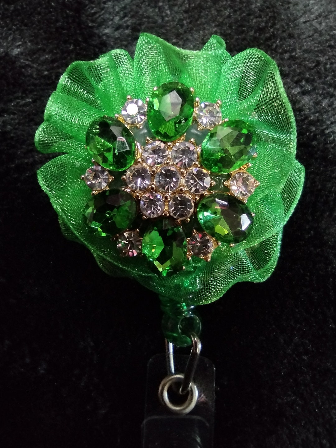 Emerald Green Pendant ID Badge Holder Etsy