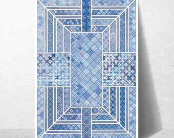 Ornamental plot light blue #1