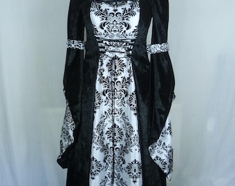 Medieval Wedding Dress, Renaissance Gown, Custom Made to size and plus sizes