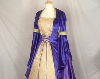 Medieval Dress, Renaissance Gown, Wedding Dress, Custom made to size