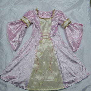 Babies and Toddlers Medieval Dress, Girls Pink Princess Dress, Custom made from 6 to 24 months