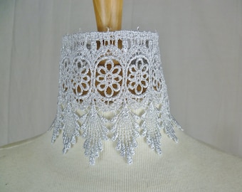Silver Venise Lace Choker: Victorian Gothic Necklace