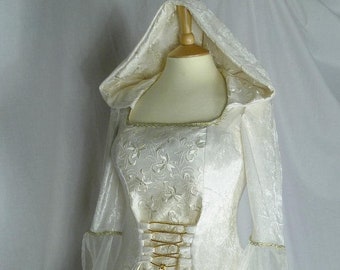 Medieval Wedding Dress, Renaissance Bridal Gown, Custom made to size