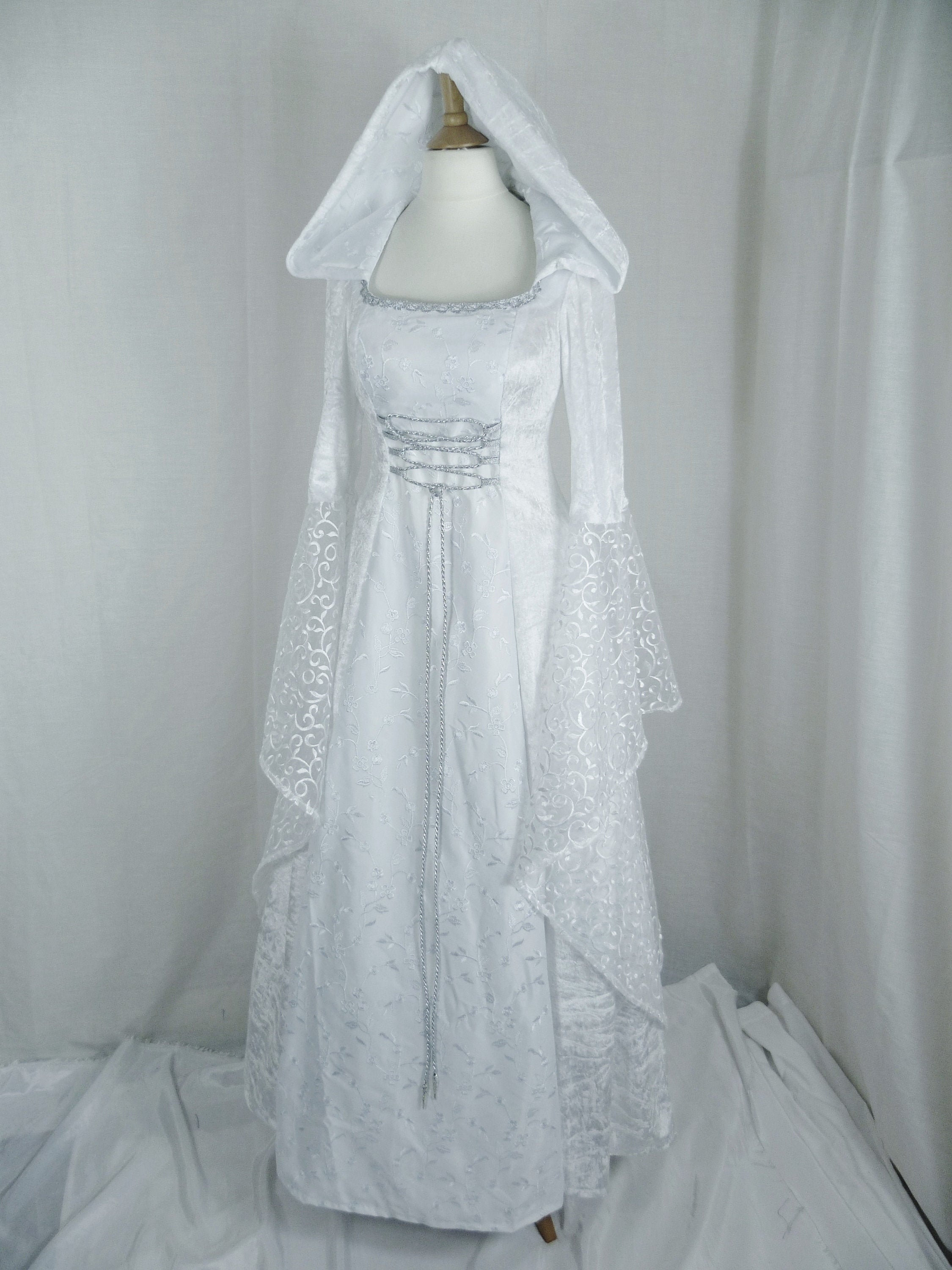 White Renaissance Dress bridal 