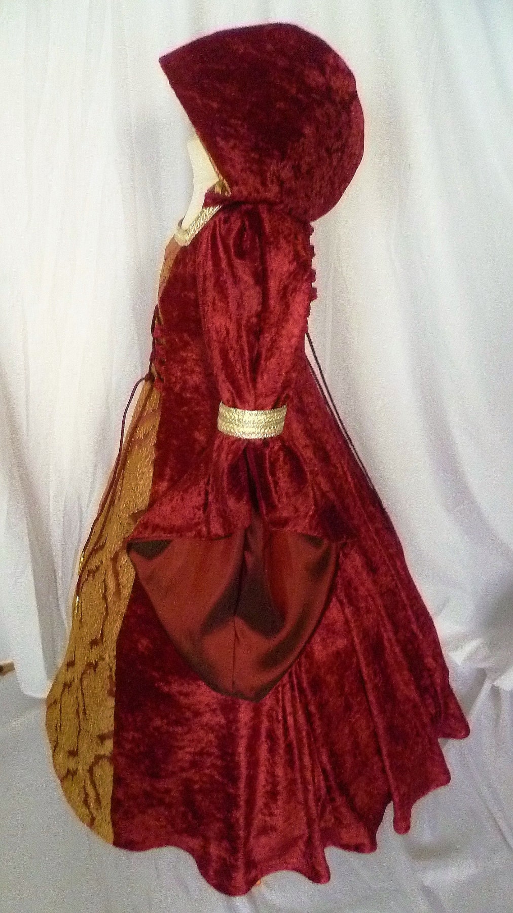 Girls Red Medieval Dress Renaissance Gown Custom Made From - Etsy